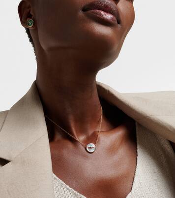 Pom Pom Dot 18kt rose gold pendant necklace with gemstones | Pomellato