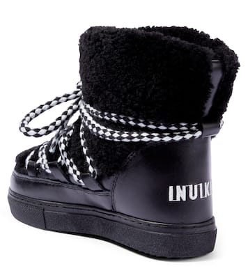 Stivaletti Curly in pelle e shearling | Inuikii Kids