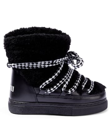 Stivaletti Curly in pelle e shearling | Inuikii Kids