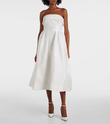 Bridal Bustier-Kleid Esther aus Brokat | Rebecca Vallance