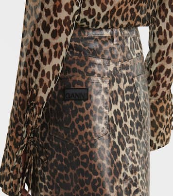 Bedruckter Minirock aus Denim | Ganni