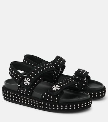 Verzierte Sandalen Kira Stud aus Veloursleder | Tory Burch