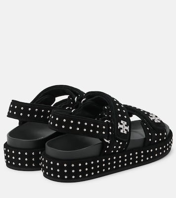 Verzierte Sandalen Kira Stud aus Veloursleder | Tory Burch