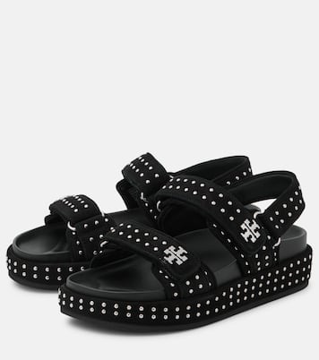 Verzierte Sandalen Kira Stud aus Veloursleder | Tory Burch