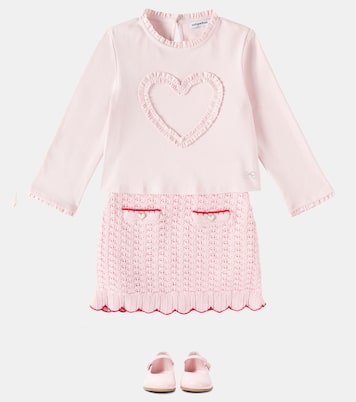 Embellished scalloped cotton-blend skirt | Self-Portrait Kids