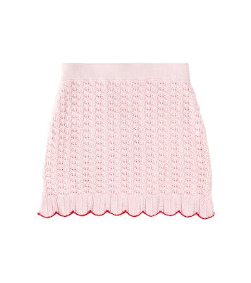Embellished scalloped cotton-blend skirt | Self-Portrait Kids