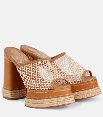 Almeja 130 platform espadrille mules | Christian Louboutin