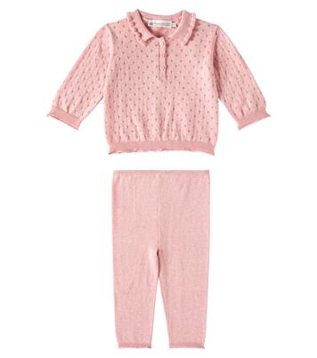 Baby Eliette cotton shirt and pants set | Bonpoint