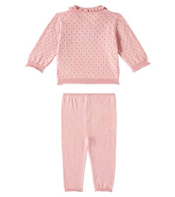 Baby Eliette cotton shirt and pants set | Bonpoint
