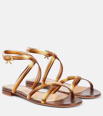 Calissa metallic leather sandals | Gianvito Rossi