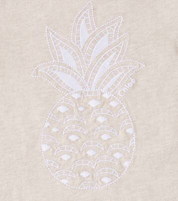 T-shirt brodé en coton | Chloé Kids