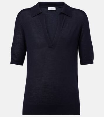 Frank cashmere and silk polo shirt | Gabriela Hearst