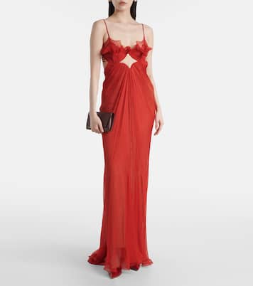 Ariadne cutout lace-trimmed gown | Maria Lucia Hohan