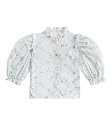 Bedruckte Bluse aus Baumwoll-Voile | Petite Amalie  