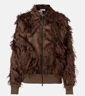 Feather-trimmed jacket | Brunello Cucinelli