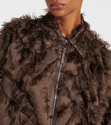 Feather-trimmed jacket | Brunello Cucinelli