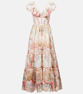 Tiered linen maxi dress | Camilla