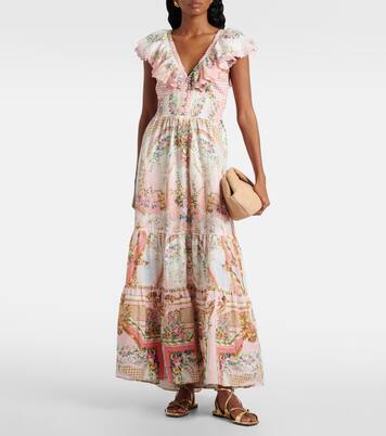 Tiered linen maxi dress | Camilla