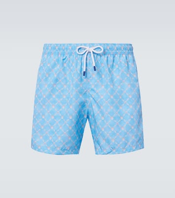 Madeira printed swim trunks  | Fedeli