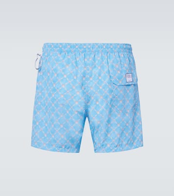 Madeira printed swim trunks  | Fedeli