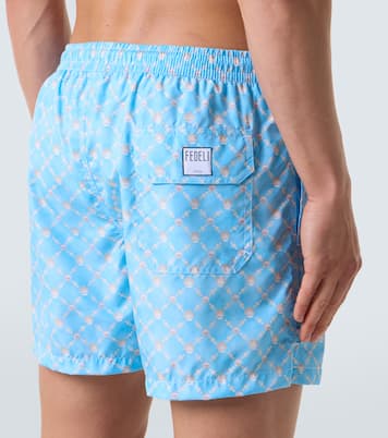 Madeira printed swim trunks  | Fedeli