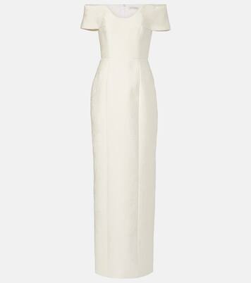 Robe longue Aislinn en cloqué crayon à fleurs | Emilia Wickstead