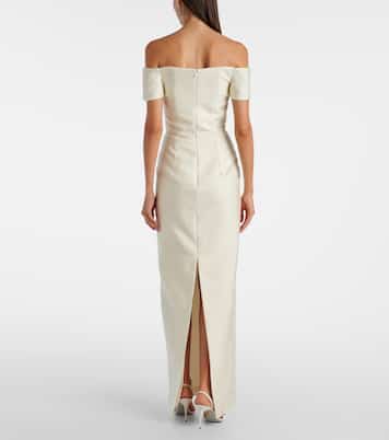 Robe longue Aislinn en cloqué crayon à fleurs | Emilia Wickstead