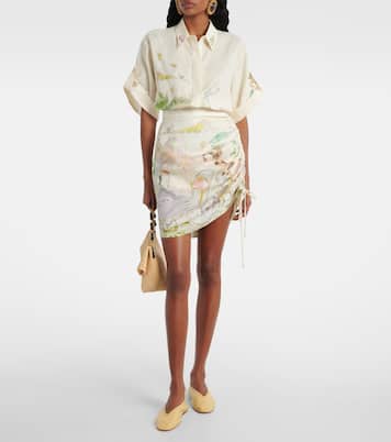 Bedrucktes Hemd Anouk aus Leinen | Alémais