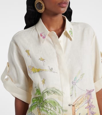 Bedrucktes Hemd Anouk aus Leinen | Alémais