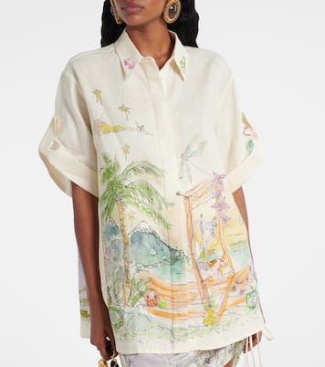 Bedrucktes Hemd Anouk aus Leinen | Alémais