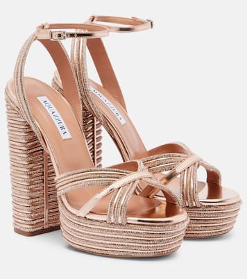 Sundance Sparkle 140 platform sandals | Aquazzura