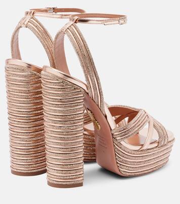 Sundance Sparkle 140 platform sandals | Aquazzura