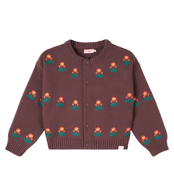 Cardigan Flower aus Baumwolle und Wolle | Tinycottons
