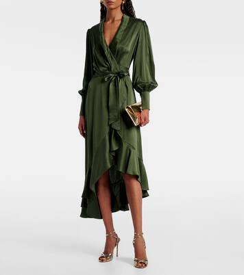 Wickelkleid aus Seidensatin | Zimmermann