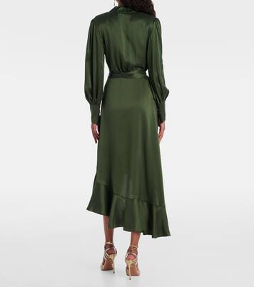 Wickelkleid aus Seidensatin | Zimmermann
