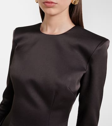 Draped satin crêpe cocktail dress | Alex Perry