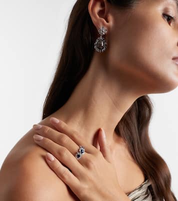 Bague en or blanc 18 ct, saphirs et diamants | Suzanne Kalan