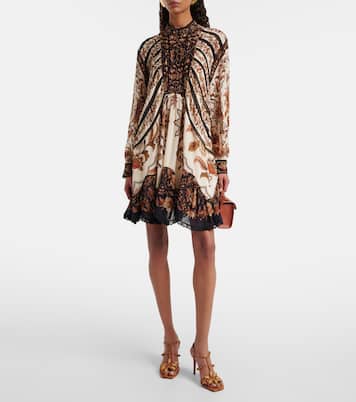 Floral lace-trimmed minidress | Farm Rio