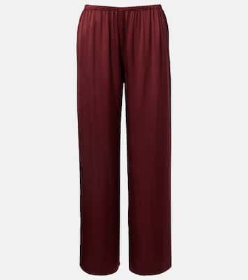 Austin silk satin wide-leg pants | Asceno