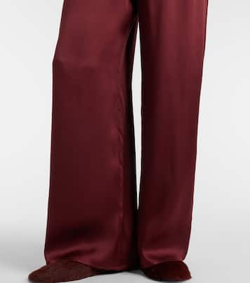 Austin silk satin wide-leg pants | Asceno