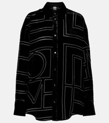 Oversize-Hemd aus Devoré | Toteme