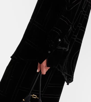 Oversize-Hemd aus Devoré | Toteme