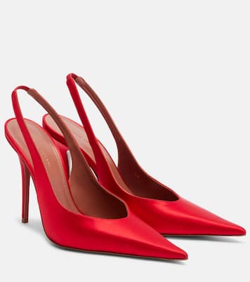 Anok satin slingback pumps | Amina Muaddi