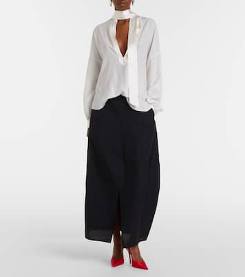 Anok satin slingback pumps | Amina Muaddi