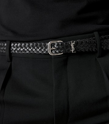Cassandre woven leather belt | Saint Laurent