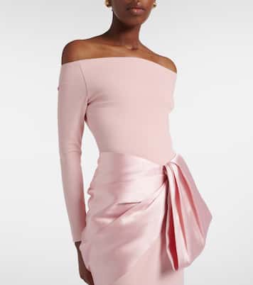 Rhianne satin-trimmed cocktail dress | Solace London
