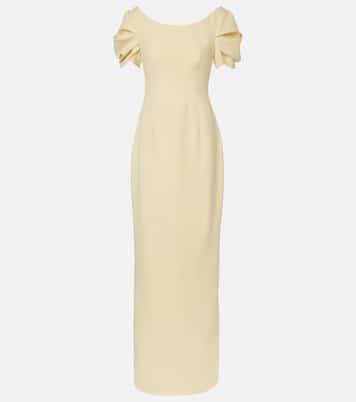 Vanna draped crêpe gown | Safiyaa