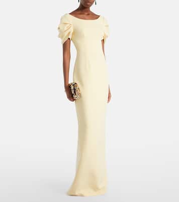 Vanna draped crêpe gown | Safiyaa
