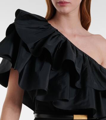 One-Shoulder-Top Elegante Orca aus Jersey und Taft | Max Mara