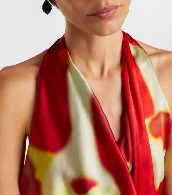 Abito corto Liora in misto seta con stampa | Staud